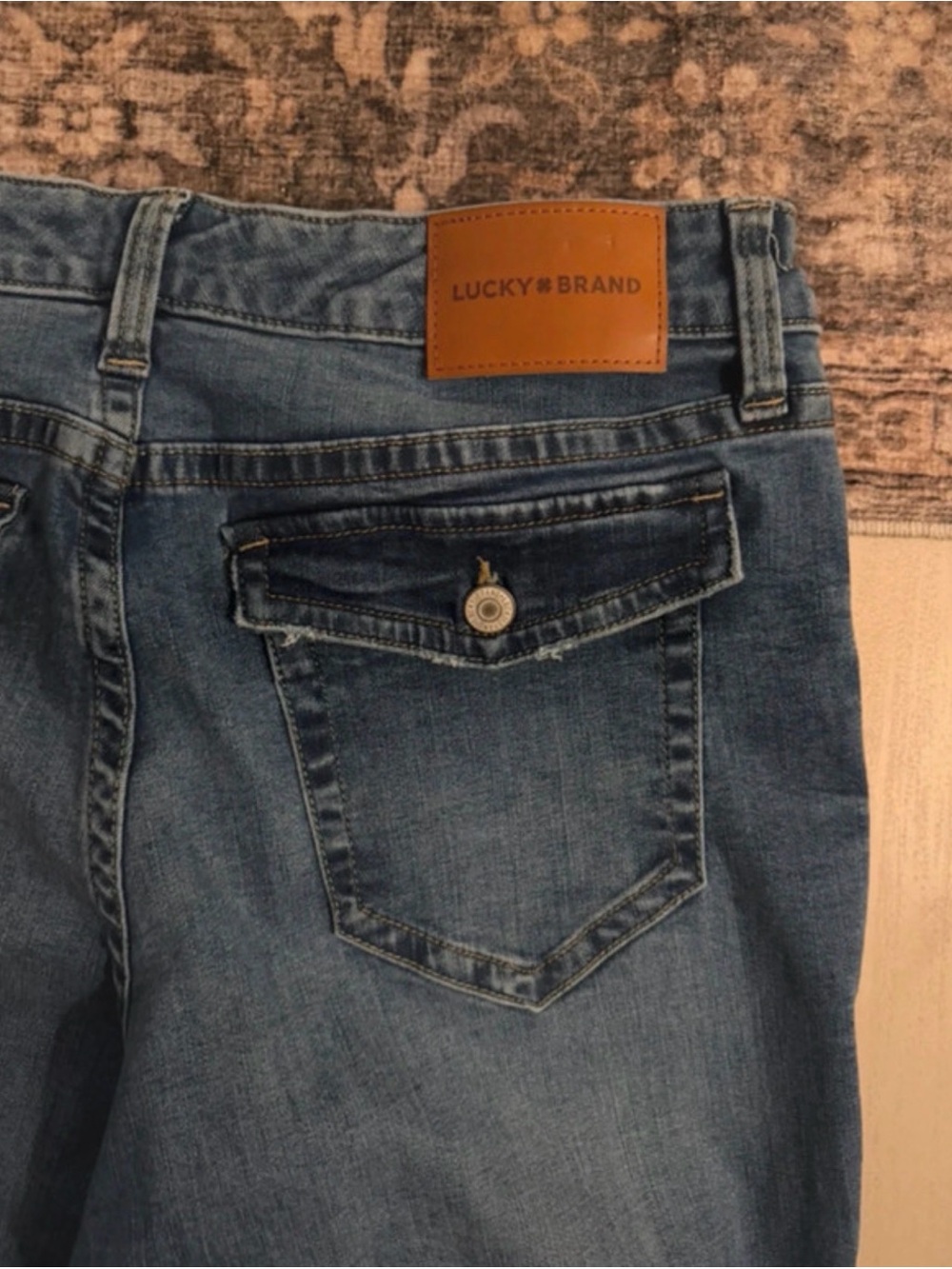 Lucky Brand Womens Blue Denim Jeans Low Rise Flare
